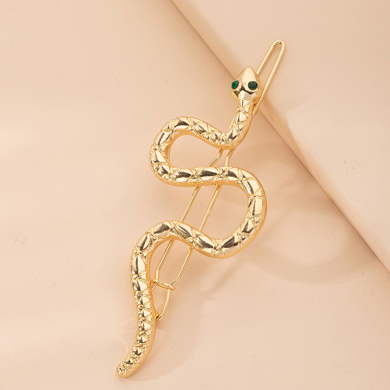 Hot-selling Exaggerated Serpentine Design Hairpin Retro All-match Fashion Bangs Clip Side Top Clip Wholesale Nihaojewelry display picture 1