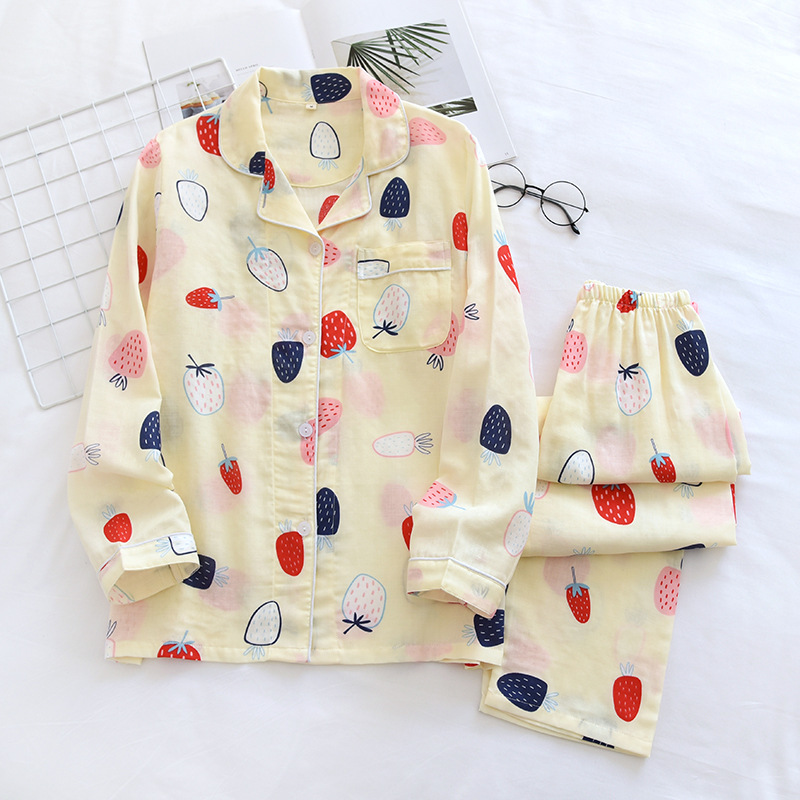 LYZ五色イチゴダークガーゼカバー-イエロー