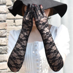 Women's Driving Cycling Sunshade UV Protection GLOVES Sexy Lace Thin Wedding GLOVES Long