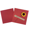 Creative DIY Dry Flower Little Envelope 10*10 blank faith sealing card set Cowhide life lover Thanksgiving card