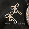 Silver needle, trend earrings, silver 925 sample, Korean style, internet celebrity, diamond encrusted, wholesale