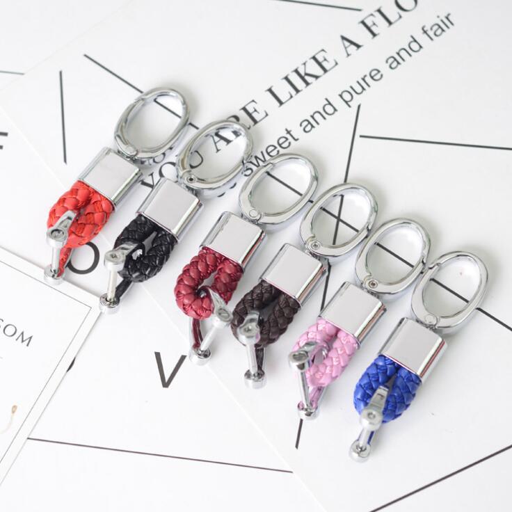 Big head Braided rope Key buckle Key chain Waist buckle Pendant automobile Key rope Auto Logos key Waist hang currency