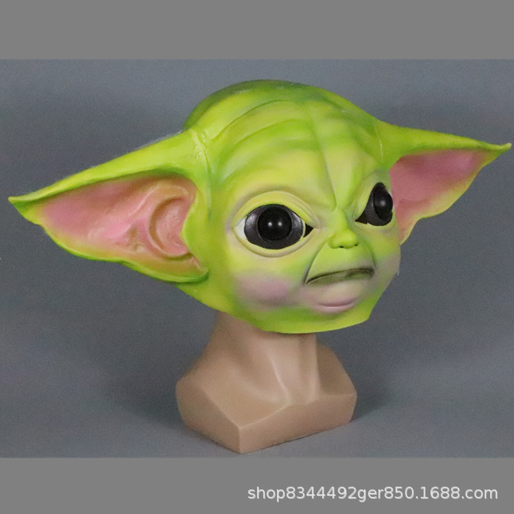 Yoda bebé máscara Cosplay Halloween látex sombrero mandalorian Star Wars máscara