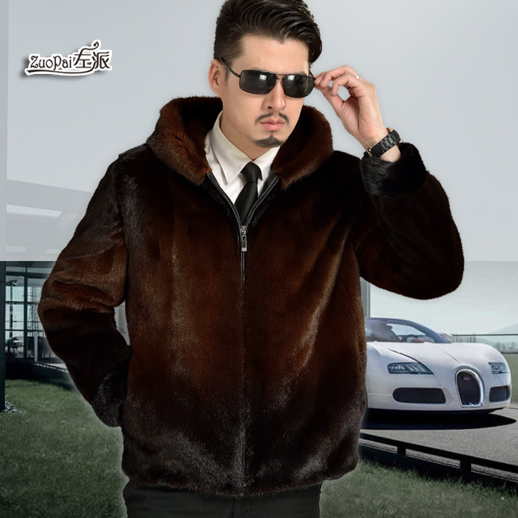 Special Offer Mink coat Hooded Denmark Mink fur Fur coat coat genuine leather leather and fur