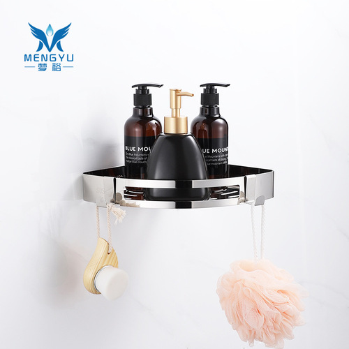 Manufacturer of Origin 304 Stainless Steel Triangular Corner Storage Rack for Bathroom Toilet No-Drill Shower Shelf