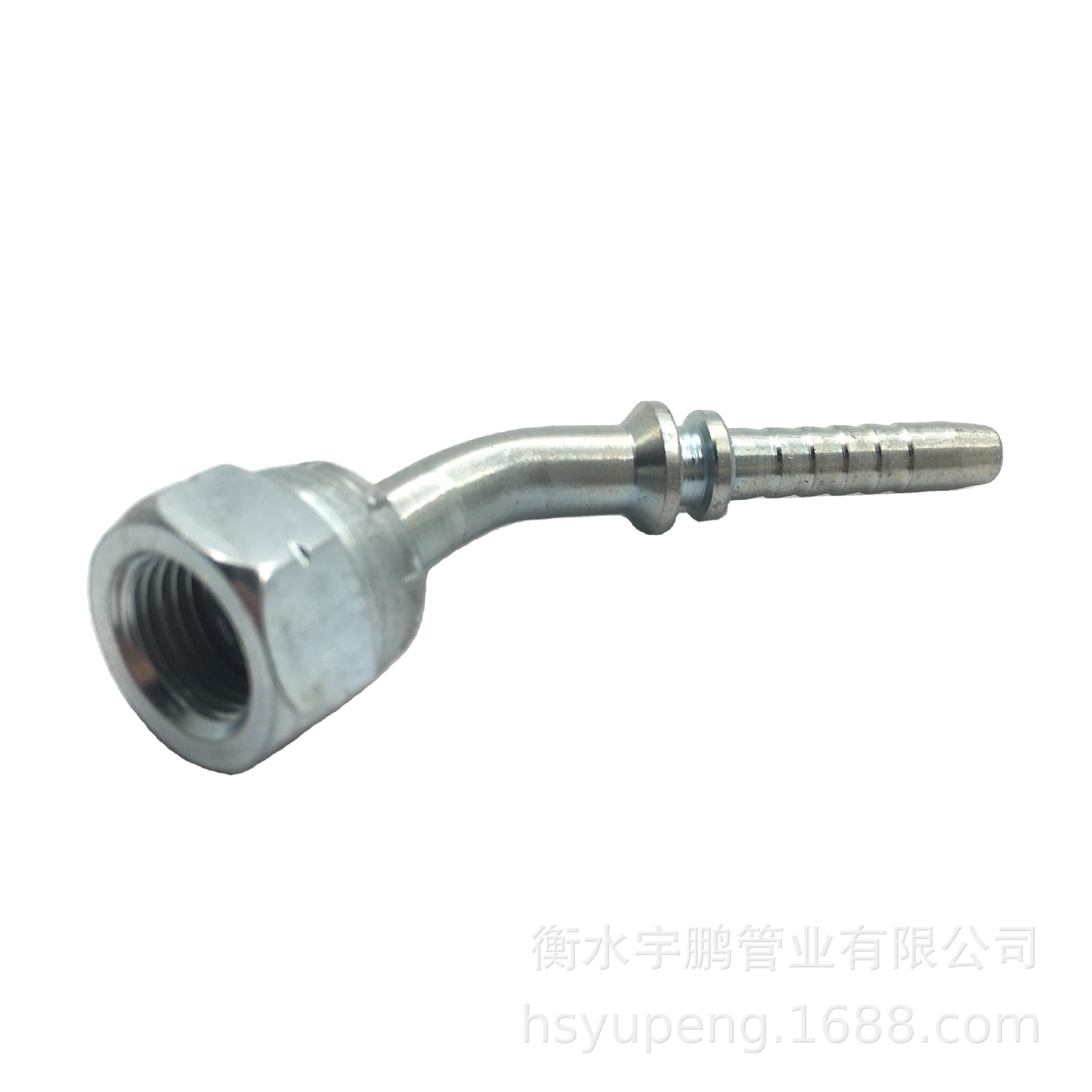 22641液压胶管bsp接头 bsp内螺纹60锥45度弯头配件 镀锌碳钢接头