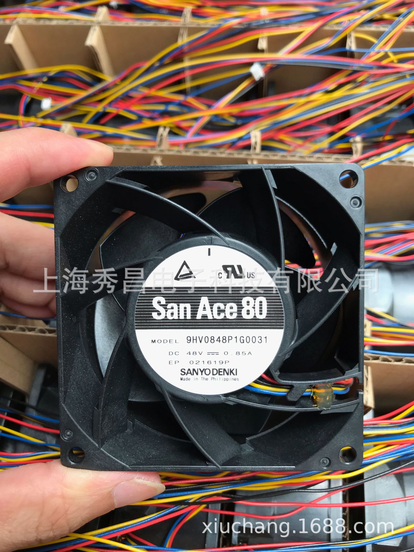 全新 三洋SANYO 8038 48V 0.85A 散热风扇 9HV0848P1G0031 四线