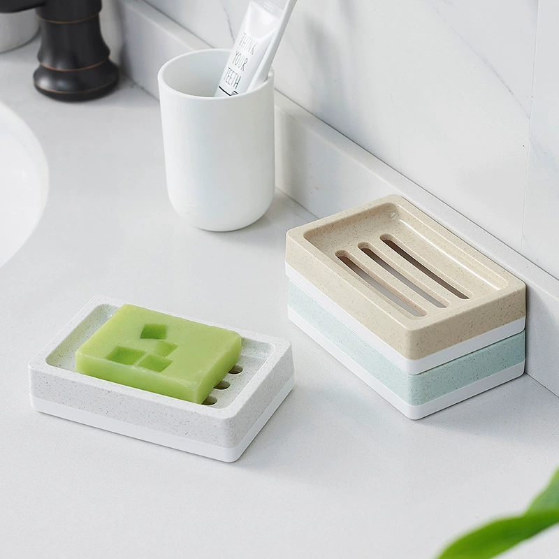 Creative double-layer drying rack, soap holder, plastic convenient банка для хранения, laundry soap