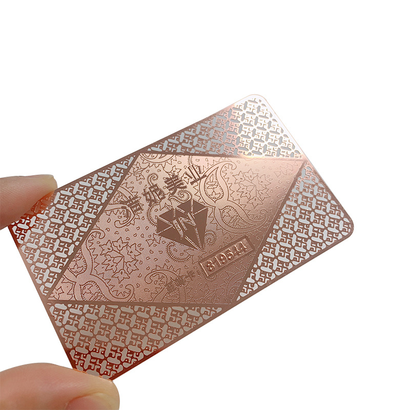 不锈钢店辅精美会员钻石卡定制外形自定义哑黑拉丝工艺可丝印LOGO