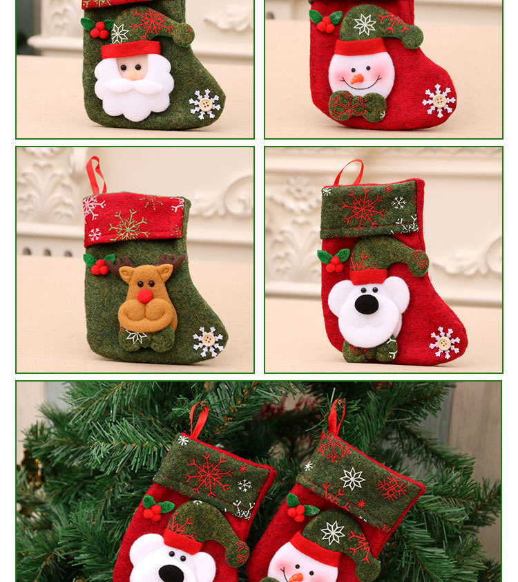 Christmas Decorations Santa Claus Small Socks display picture 2