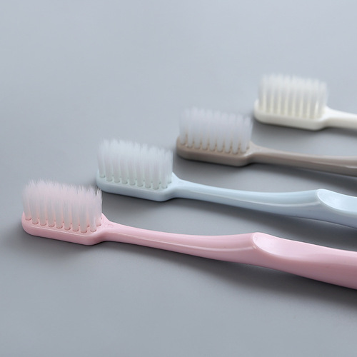 T Japanese style unprinted macaron adult soft bristle toothbrush Japanese quality family 4-pack toothbrush manufacturer wholesale