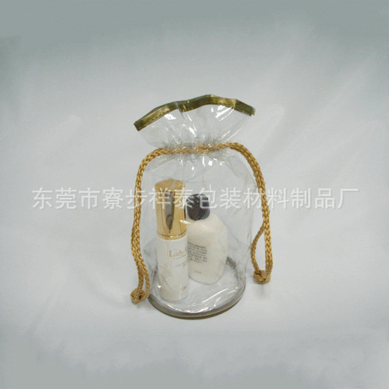 透明pvc束口袋 洗漱用品套装袋 化妆品收纳防水袋定制可印logo