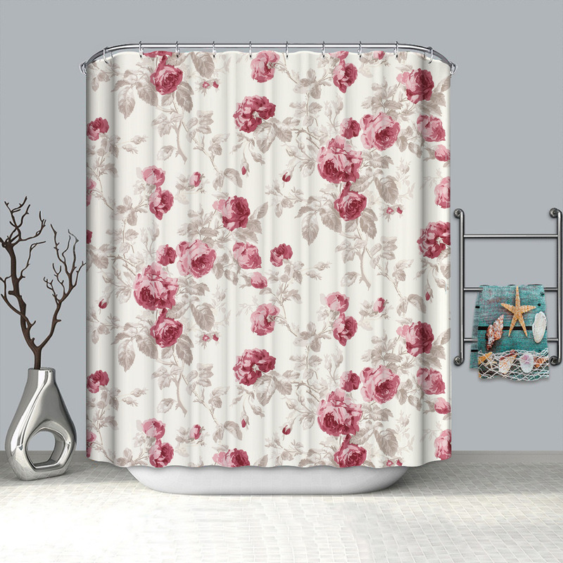 砕花シリーズ-デジタルプリント便器マット三点セット浴室トイレマット吸水セット-花型|undefined