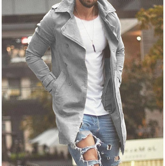 Jacket Long Coat For Men Plaid Jackets 2...