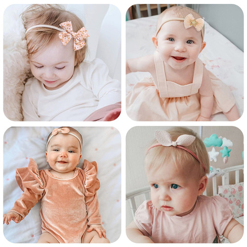 21103 Baby seamless small headband set, bow headband three-piece set, hair tie, children's accessories
