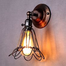 直供美式复古铁艺小鸟笼壁灯工业风格设计师家居吧台过道走廊灯具