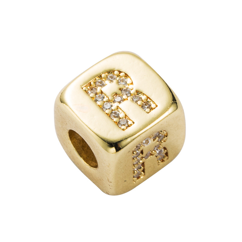 Bracelet explosion bracelet alphabet bracelet brass micro-inlay couple red rope pull DIY jewelry who