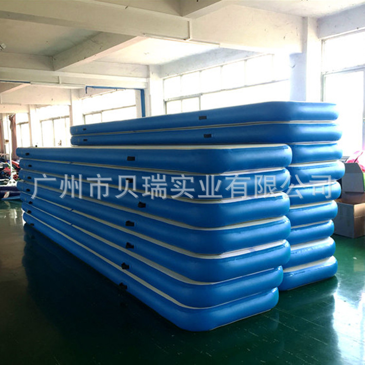 厂家批发瑜伽跆拳道空翻防护充气拉丝气垫 运动拉丝充气体操垫