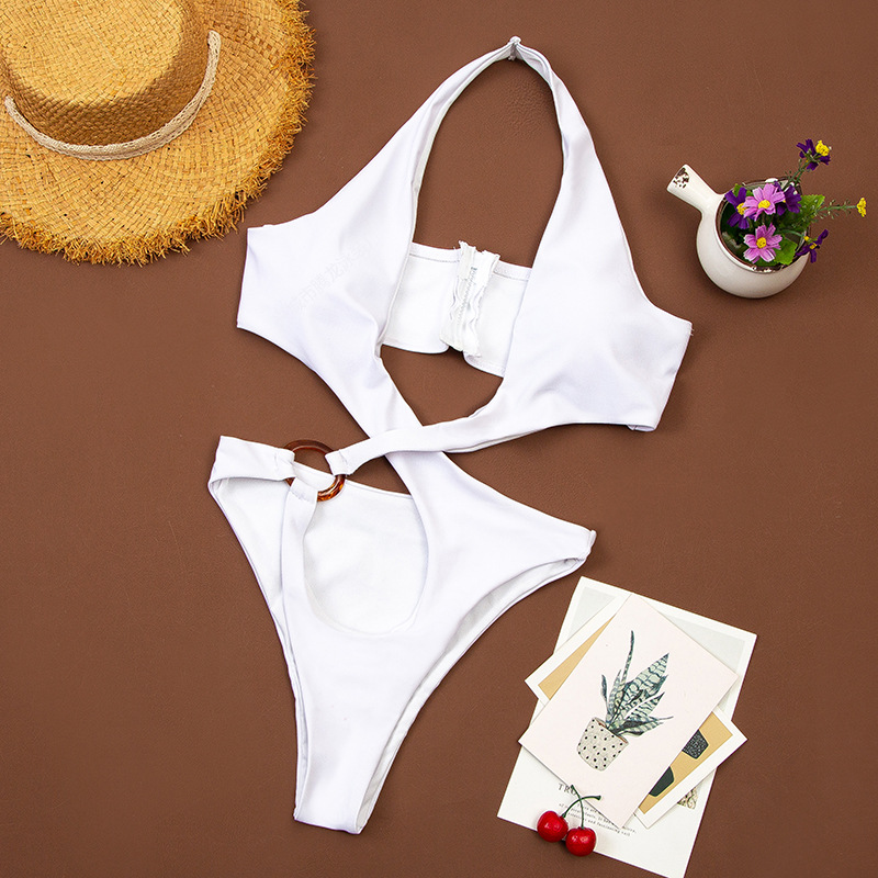 sexy hollow ring one-piece swimsuit  NSHL25125