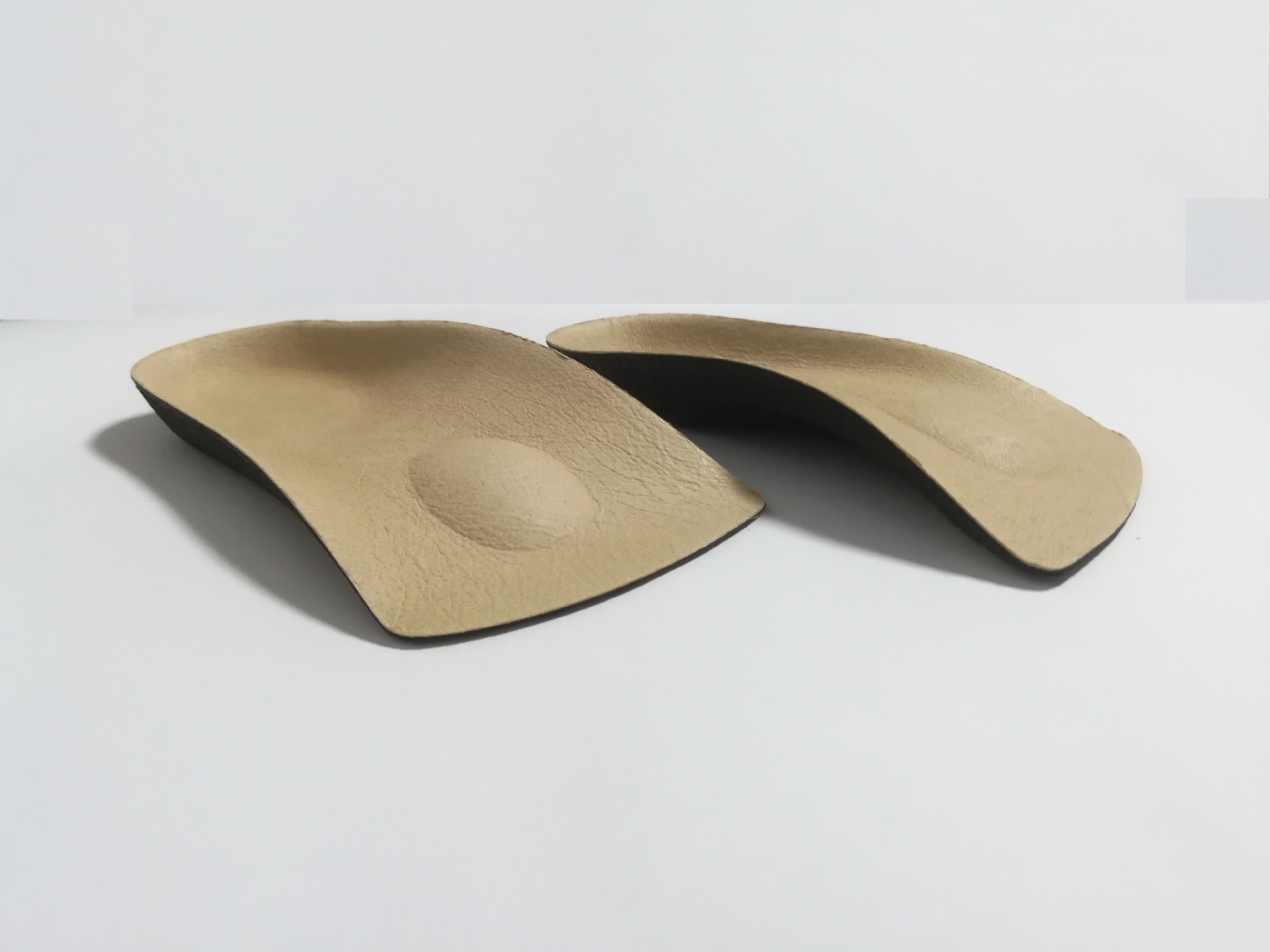 Genuine Leather Arch Support Insoles For Flat Feet Correction_voghion.com