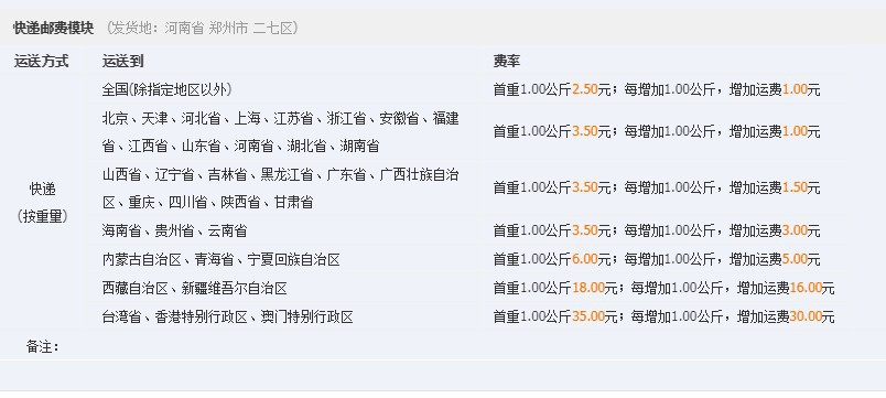 新快递费