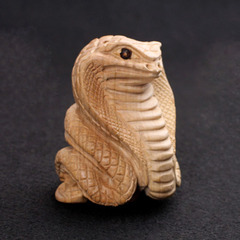 桃木蛇擺件 木雕生肖蛇 家居飾品 生肖蛇吉祥物