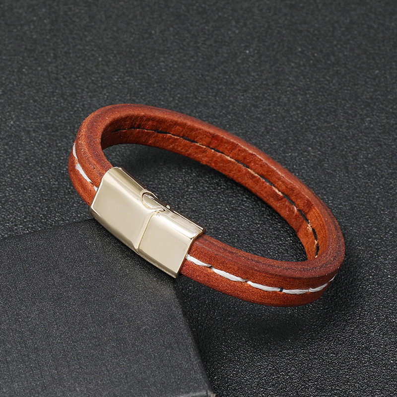 New Fashion Creative Retro Hip-hop Leather Bracelet display picture 4