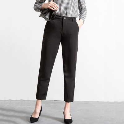 女裝工廠定制加工新款職業正裝西褲寬松休閑褲子闊腿褲來樣加工