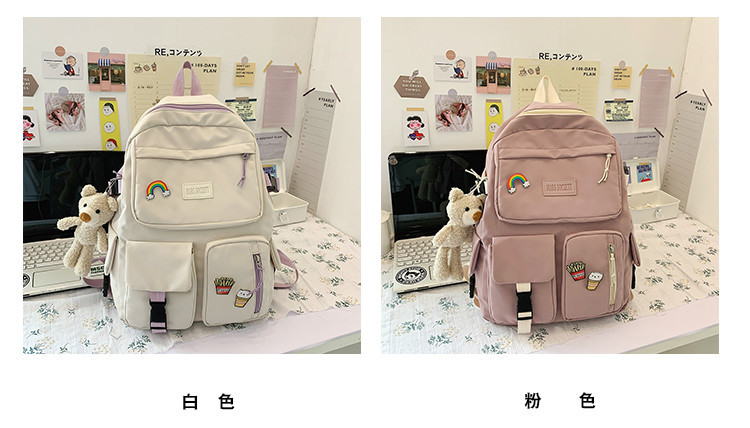 Fashion Spring New Cute Badge Backpack display picture 46