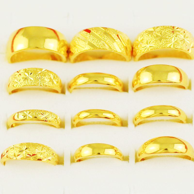 brass fashionable glossy ring for men and women