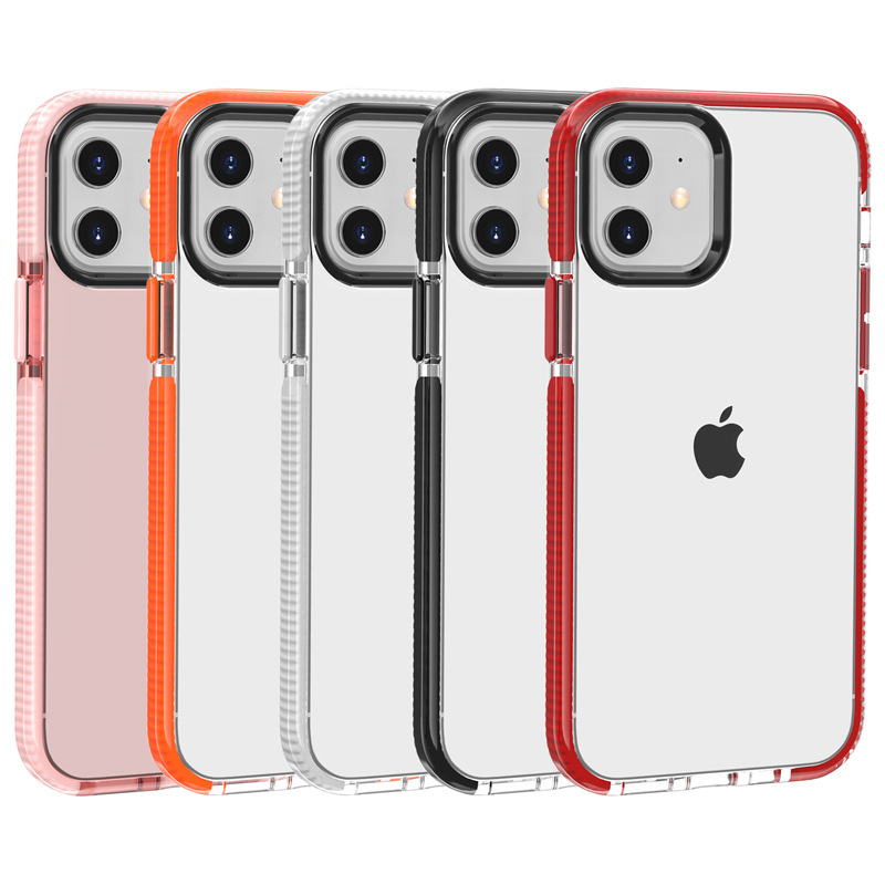 Suitable for IPHONE 12 color contrast two-color Protective Cover detachable button D3O high-pass mobile phone case color matching