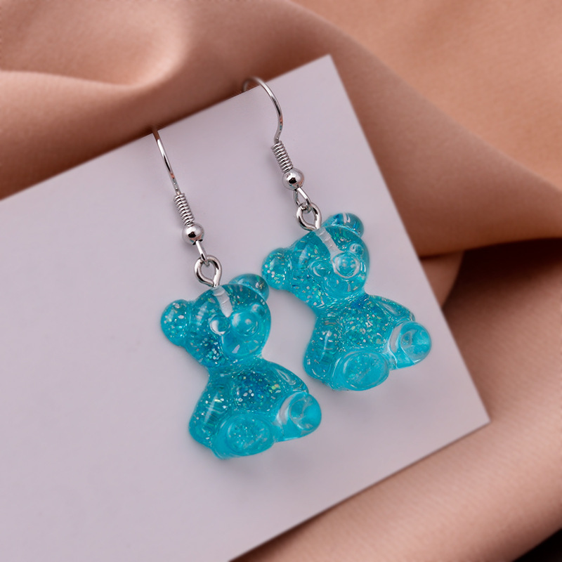 Boucles D'oreilles Créatives Colorées D'ours De Dessin Animé display picture 4