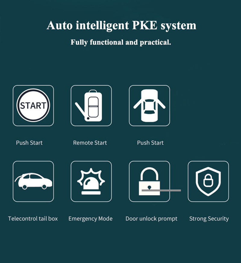 Alarme de carro com Autostart, Botão Push