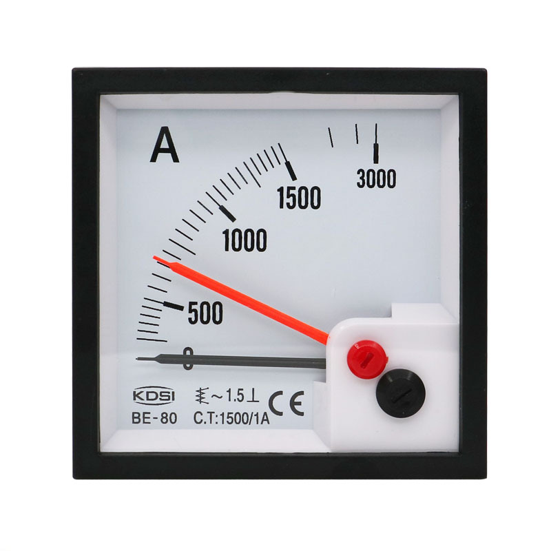 KDSI双指针式电流表BE-80 AC1500/1A方形交流电流表