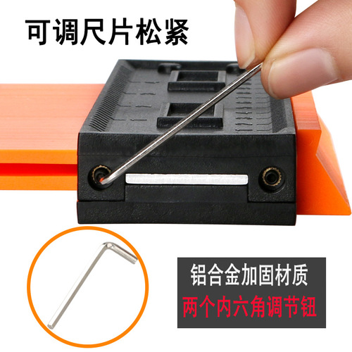 Contour gauge copying gauge with lock Contour woodworking measurement and shape gauge shape taker irregular measuring radian ruler
