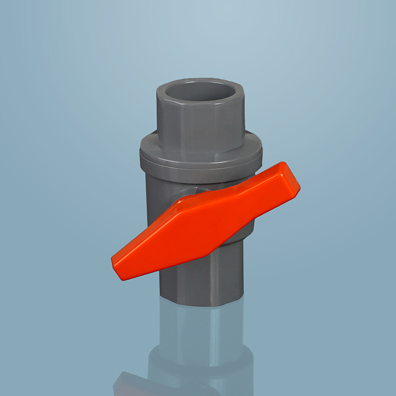 英制螺纹PVC两片式塑料球阀批发高质量PVC阀门 塑胶阀门现货批发