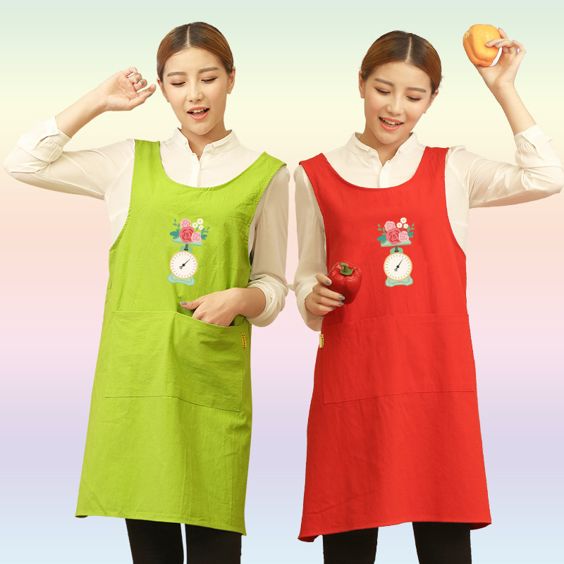 Delantal hogar cocina camarero ropa de trabajo moda femenina hombres nórdicos anti-incrustante cintura Impresión de logotipo personalizado