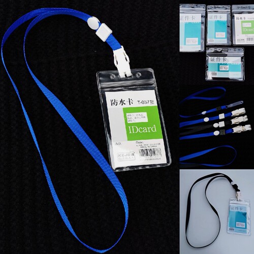 Brand street stall stationery transparent waterproof soft PVC ID card holder work card holder student card
