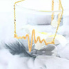 Cross -border temperament, fashion ECG necklace alloy Lightning necklace women's foreign trade source