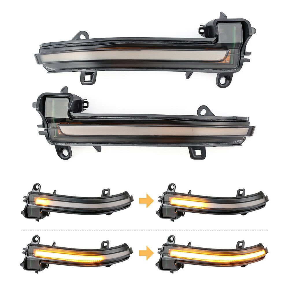 LED con luz de flujo para Volkswagen BMW espejo luz indicador VW Golf 7 Tuan espejo lateral ángulo amarillo