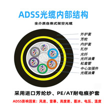 ADSS-24B1-100M-PE/AT 全介質自乘式架空光纜 電力ADSS光纜24芯