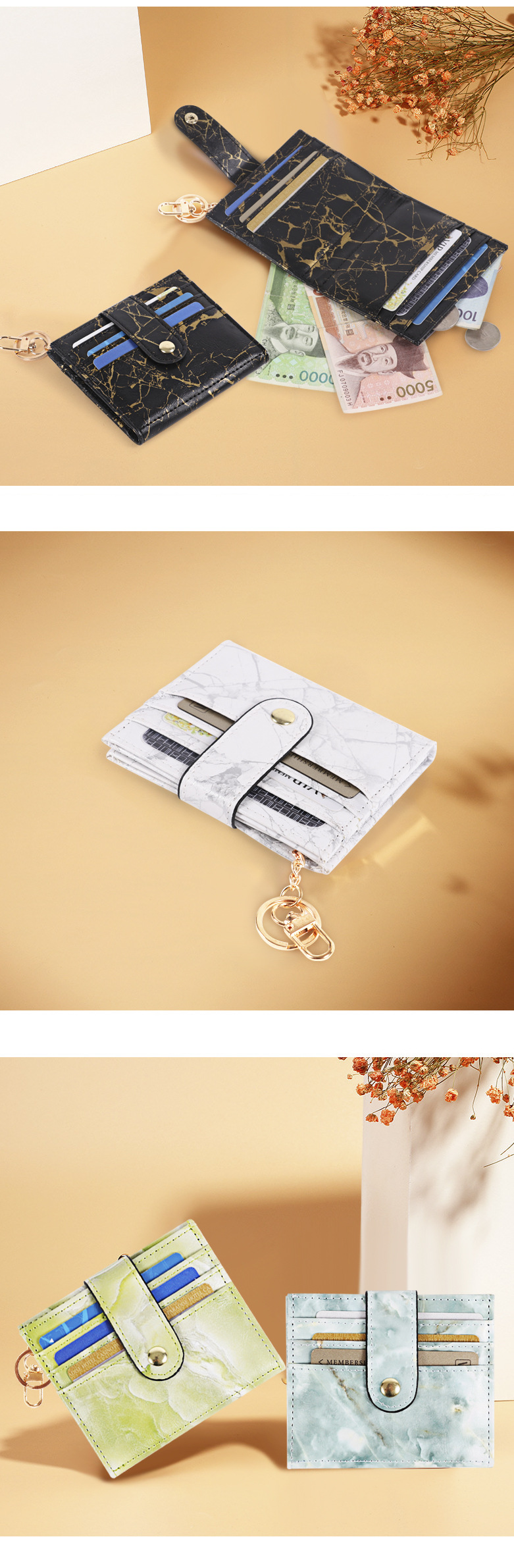 Pu Leather Material Korean Multi-card Holder Fashion Ultra-thin Wallet Card Holders
