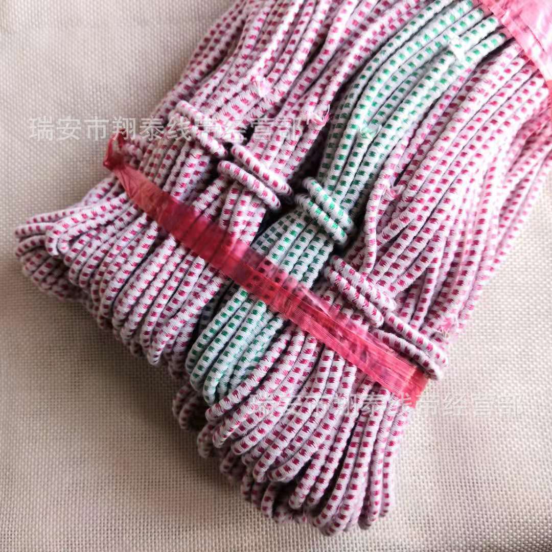 老式老年人地摊国产裤腰圆松紧-斑点圆弹力绳