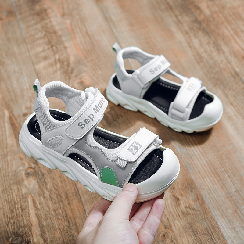 童凉鞋中大童小孩儿童鞋子男2020新款儿童软底沙滩鞋时尚男孩潮|ms