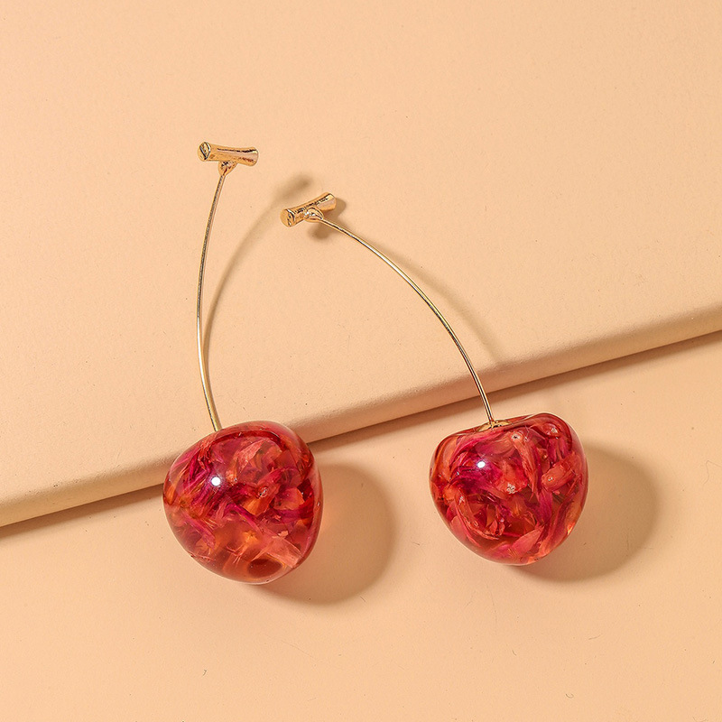 Fashion Cherries Earrings Wholesale display picture 3