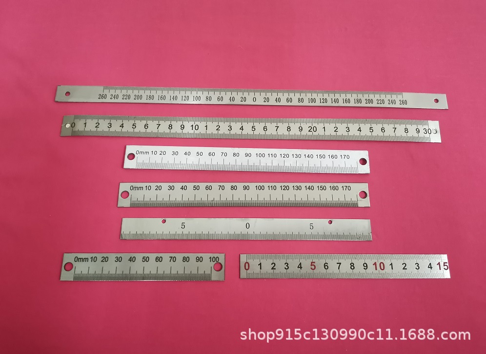 定制钢尺木工机械标尺钢直尺深度测量尺水位尺中分尺单边尺定做