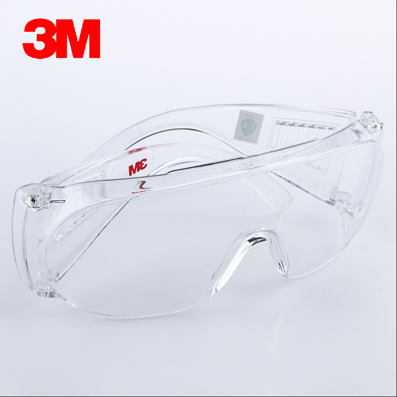 3M1611HC visitantes gafas lente plana a prueba de UV anti-arañazos ala lateral de ventilación anti-Splash anti-polvo