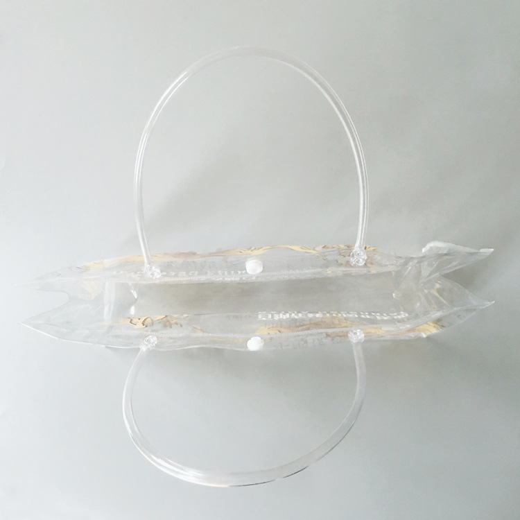 彩印PVC广告手提袋 透明PVC三件套 塑料PVC冰酒果冻手