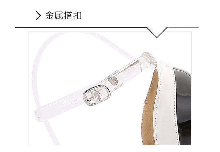 Giày cao gót nữ mũi nhọn gót kim loại 16 cm phối màu, cỡ lớn — Màu mơ, Màu trắng, Màu đỏ chi tiết 10