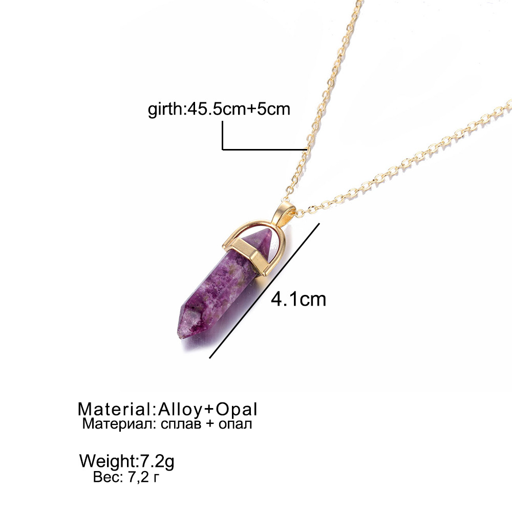 Fashion Geometric Alloy Plating Natural Stone Women's Pendant Necklace display picture 1